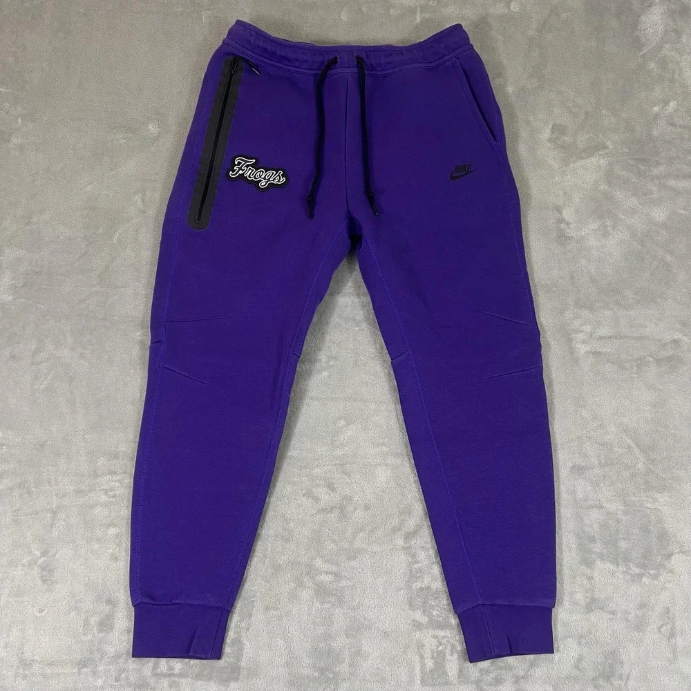 Nike Tech Fleece Joggers Mens Large Purple Sweatpants TCU Horned Frog